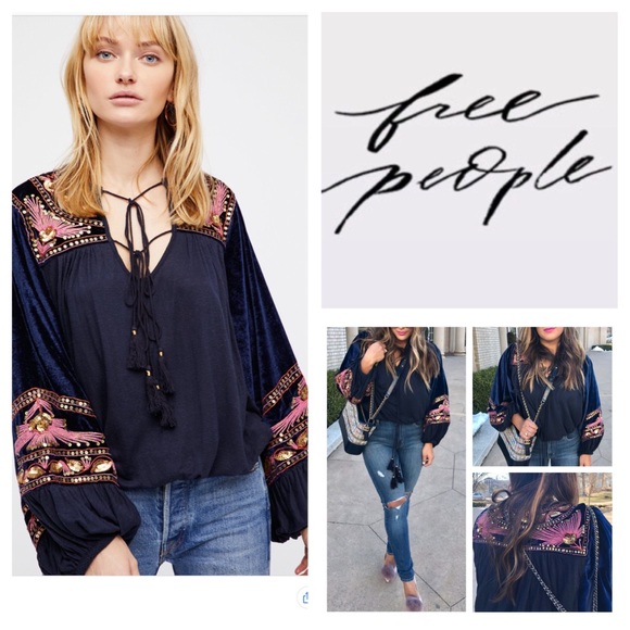 Free People Tops - Free People Hearts Aflame Embellished Top. NWT.